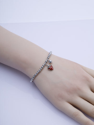 Kuličkový náramek z chirurgické oceli s jahůdkou NM3286-0112