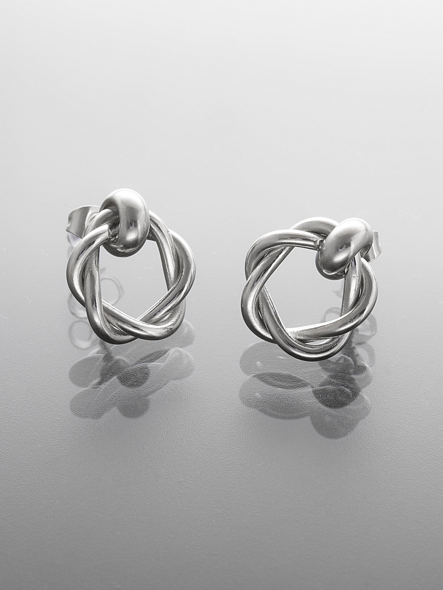 Elegantní náušnice z leštěné chirurgické oceli NE3201-0112
