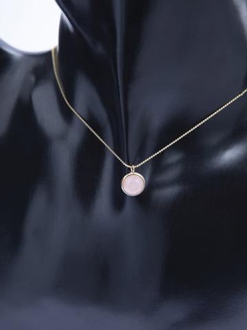Elegantní náhrdelník z chirurgické oceli zlaté barvy NK1822-0114