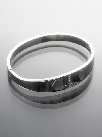 Pevný náramek z chirurgické oceli s drobnými krystalky NM3314-0112