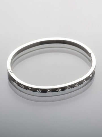 Pevný náramek z chirurgické oceli s rytím NM3311-0112