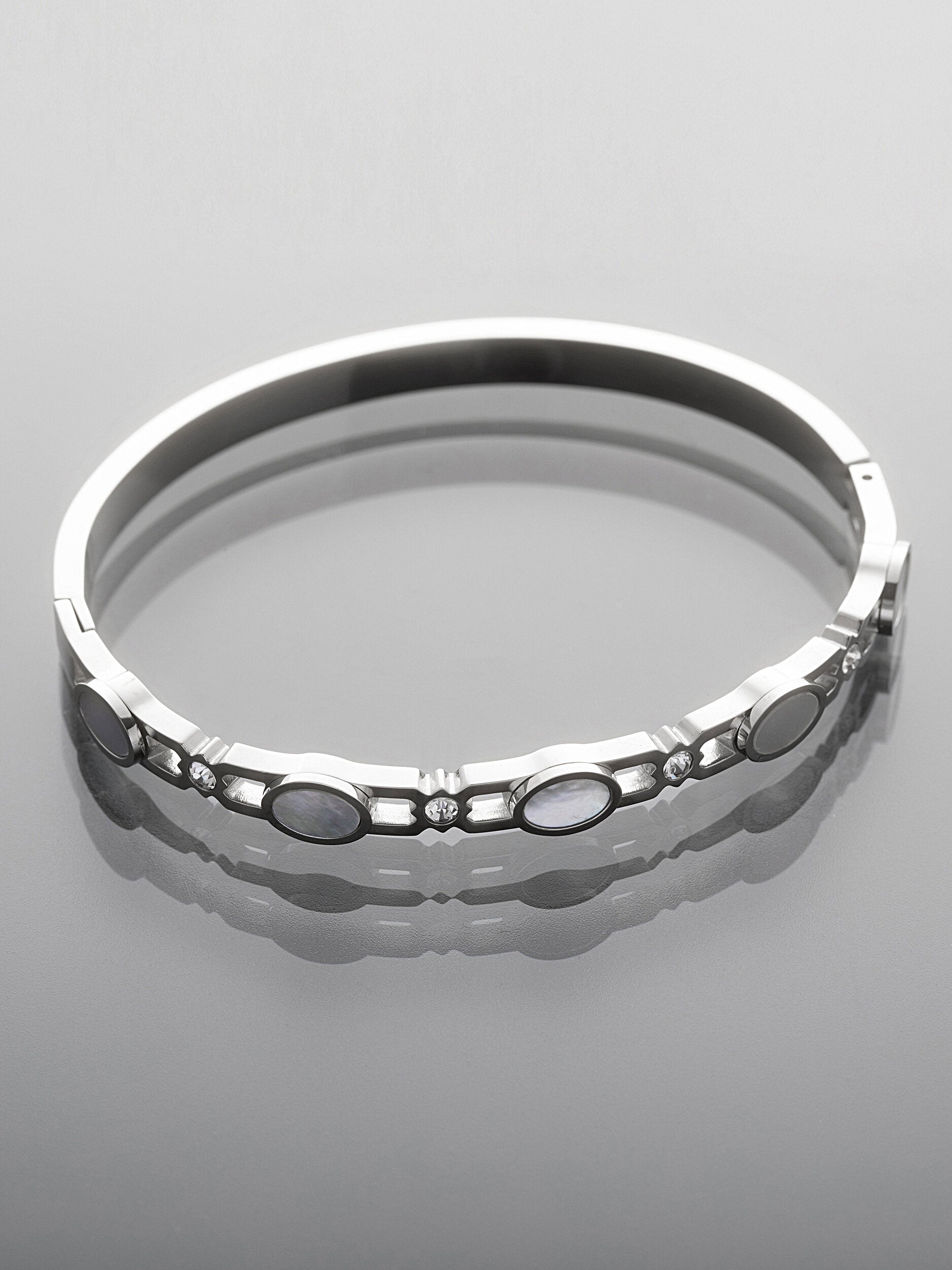 Pevný náramek z chirurgické oceli oválky NM3312-0112