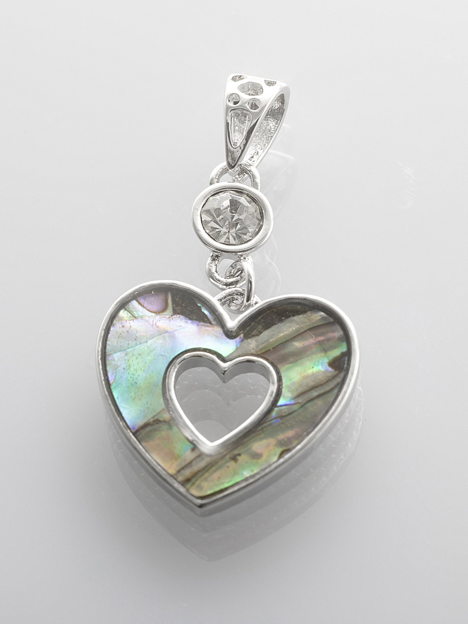 Elegantní poutavý přívěsek s paua perletí srdce PK1751-0432