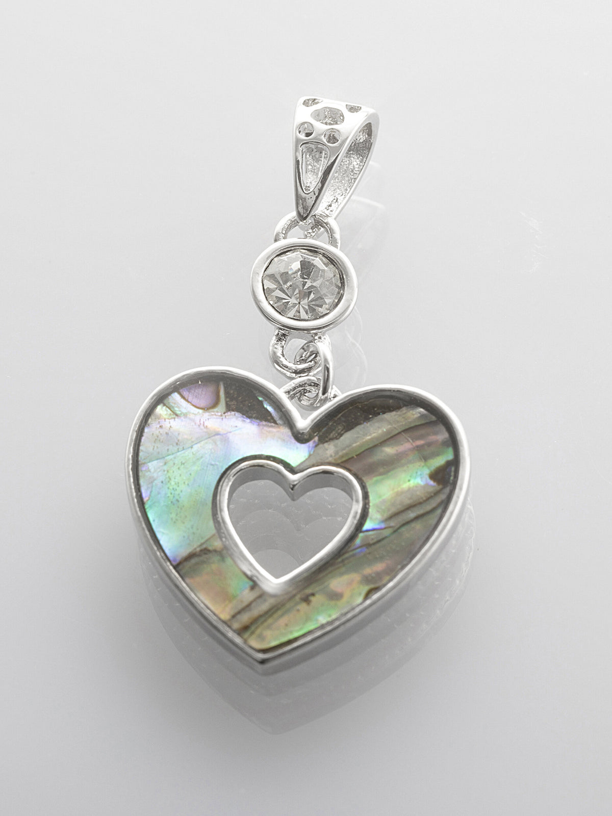 Elegantní poutavý přívěsek s paua perletí srdce PK1751-0432