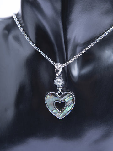 Elegantní poutavý přívěsek s paua perletí srdce PK1751-0432