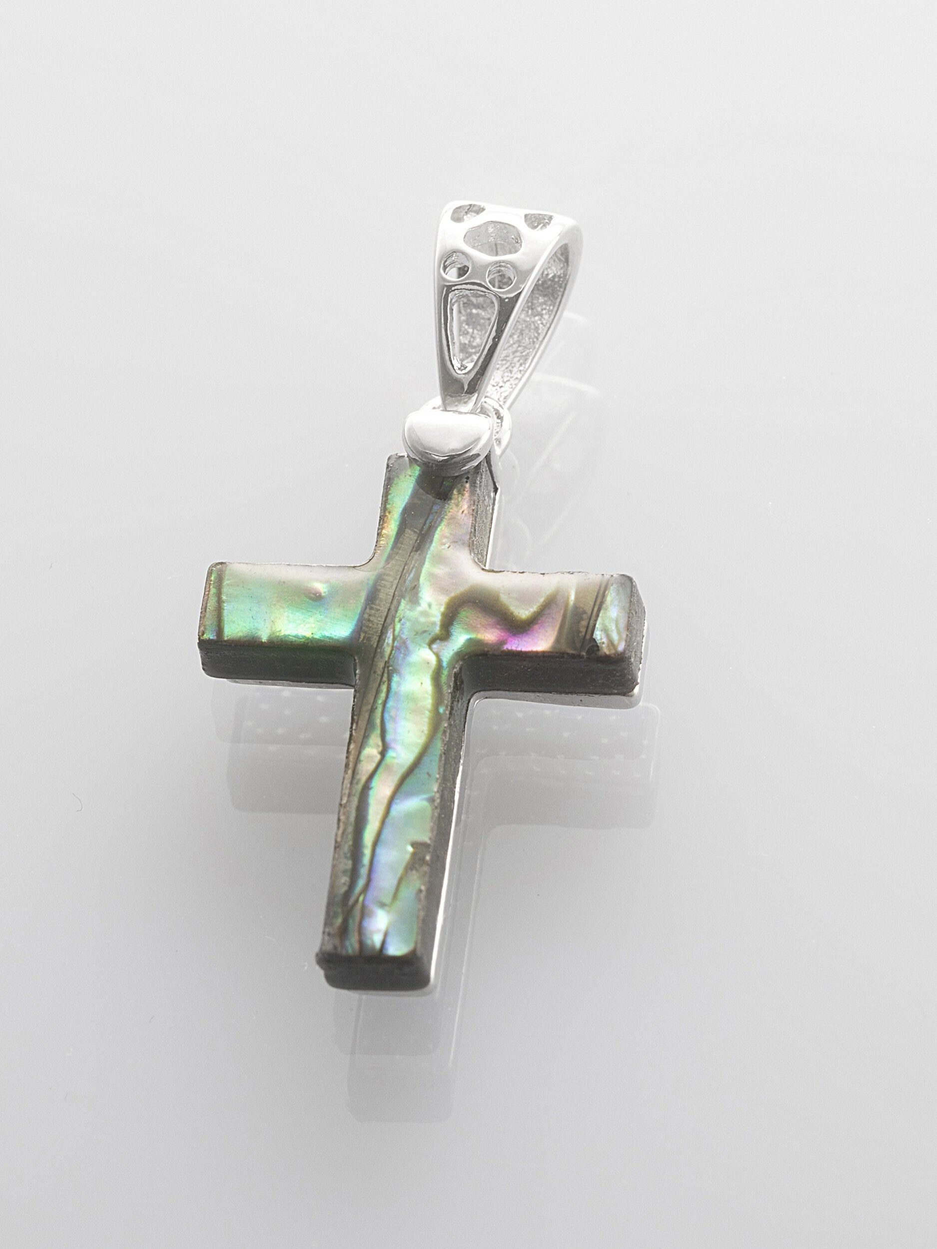 Elegantní přívěsek s paua perletí křížek PK1749-0432