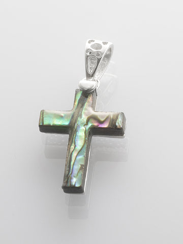 Elegantní přívěsek s paua perletí křížek PK1749-0432