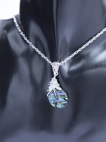 Elegantní stylový přívěsek s paua perletí peříčko PK1746-0432