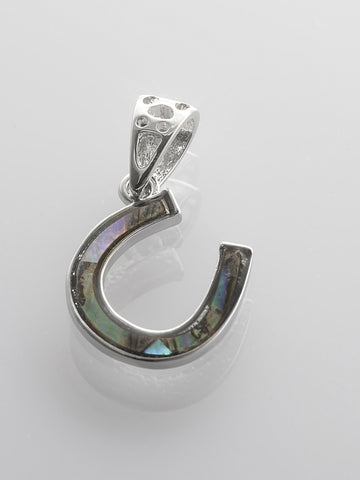Elegantní přívěsek s paua perletí podkova PK1750-0432
