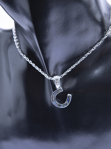 Elegantní přívěsek s paua perletí podkova PK1750-0432