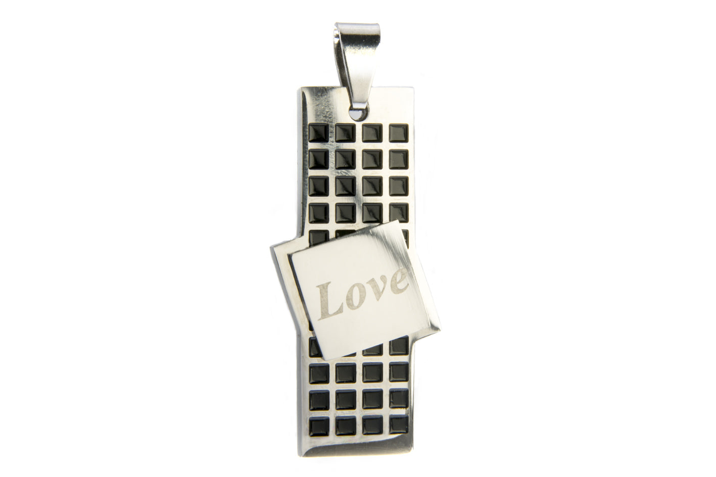 Přívěsek Love obdélník chirurgická ocel PK0293-0112