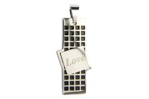 Přívěsek Love obdélník chirurgická ocel PK0293-0112