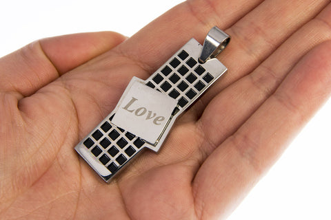 Přívěsek Love obdélník chirurgická ocel PK0293-0112