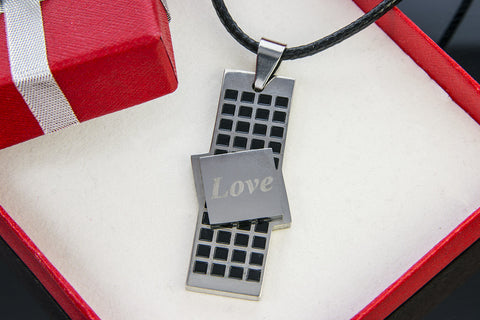 Přívěsek Love obdélník chirurgická ocel PK0293-0112