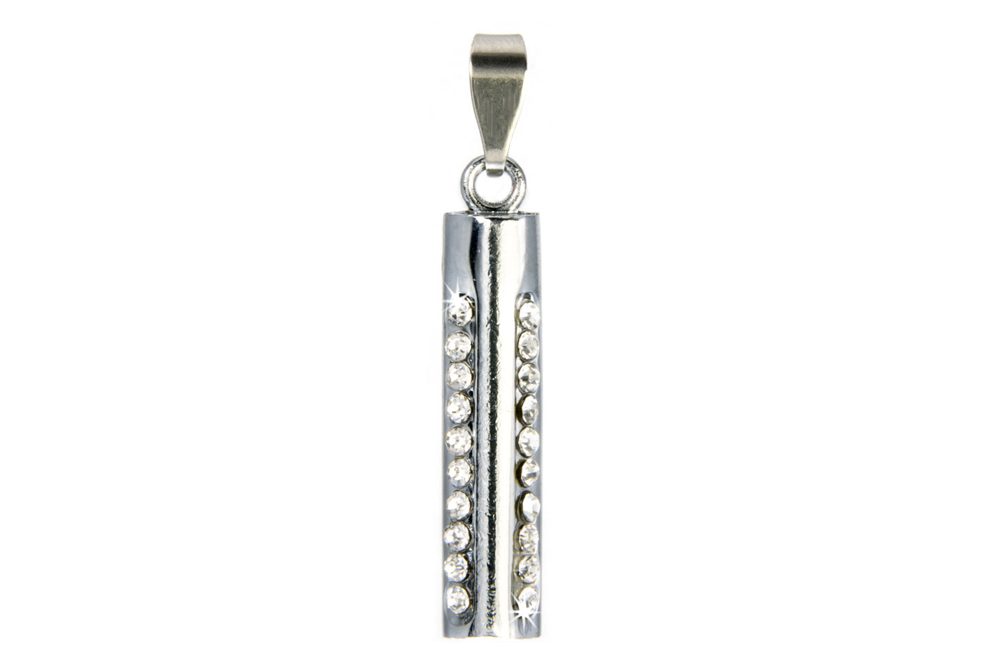 Přívěsek váleček s krystalky chirurgická ocel PK0291-0112