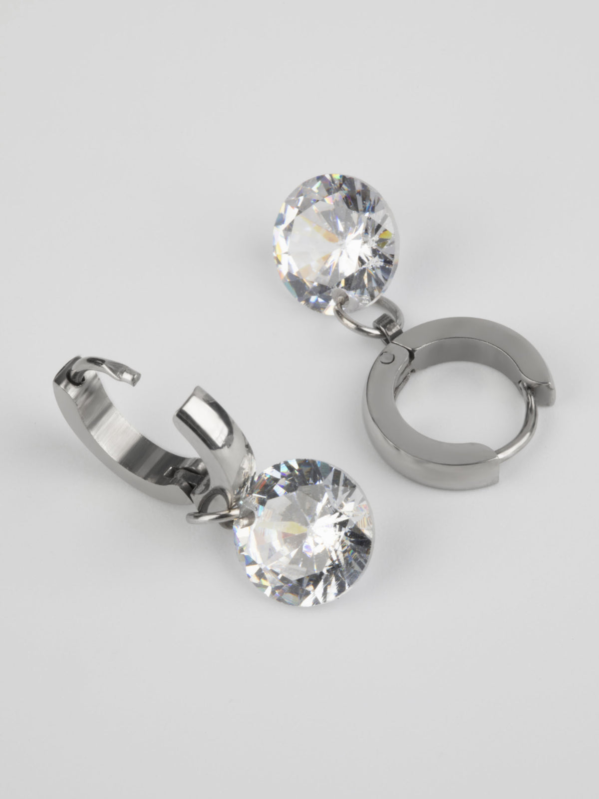 Náušnice Crystal kroužky z chirurgické oceli NE0684-0112