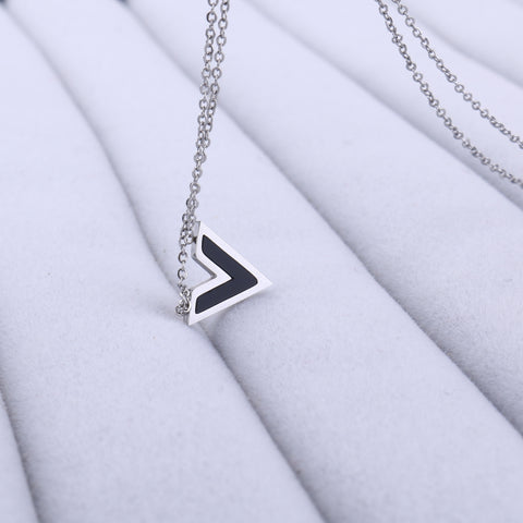 Náhrdelník s řetízkem Steel "V" z chirurgické oceli NK0869-0101