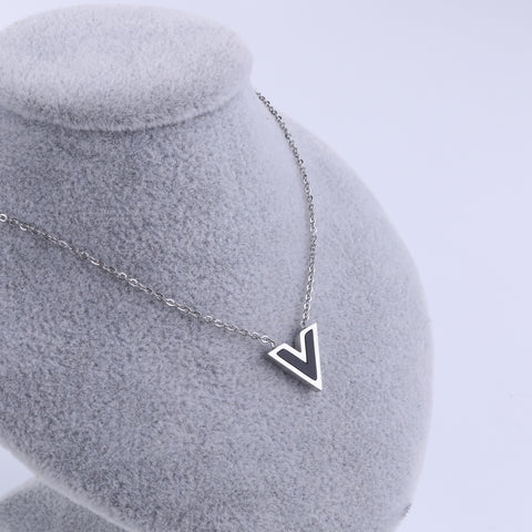 Náhrdelník s řetízkem Steel "V" z chirurgické oceli NK0869-0101