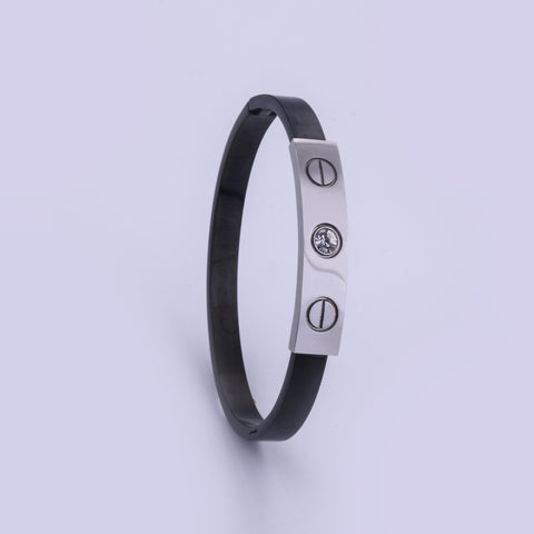 Náramek Black Elegance chirurgická ocel a krystal NM0426-0102