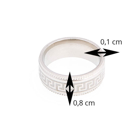 Prsten chirurgická ocel řecký styl - unisex PR0146-016007