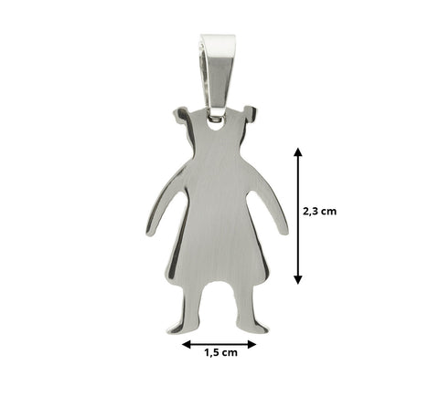 Fashion Icon Přívěsek pro dva Holka ocelový PK0546-0107