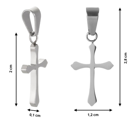 Přívěsek křížek z chirurgické oceli PK0578-0112