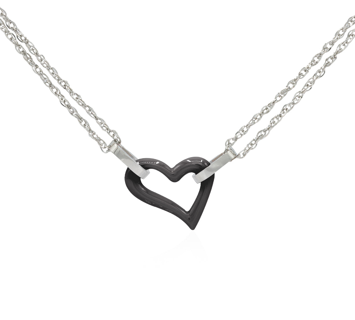 Krásný náramek s motivem moderního srdíčka z keramiky NM0786-0102