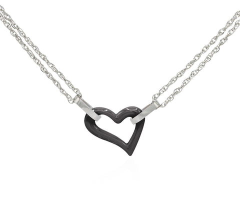 Krásný náramek s motivem moderního srdíčka z keramiky NM0786-0102