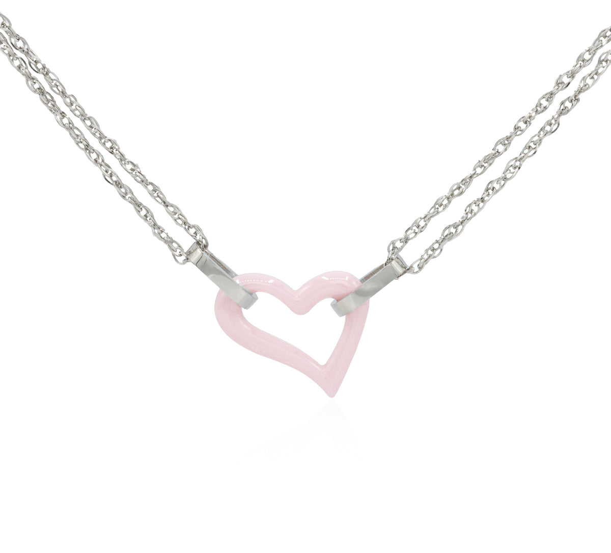 Krásný náramek s motivem moderního srdíčka z keramiky NM0786-0106