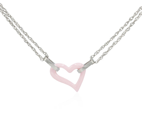 Krásný náramek s motivem moderního srdíčka z keramiky NM0786-0106