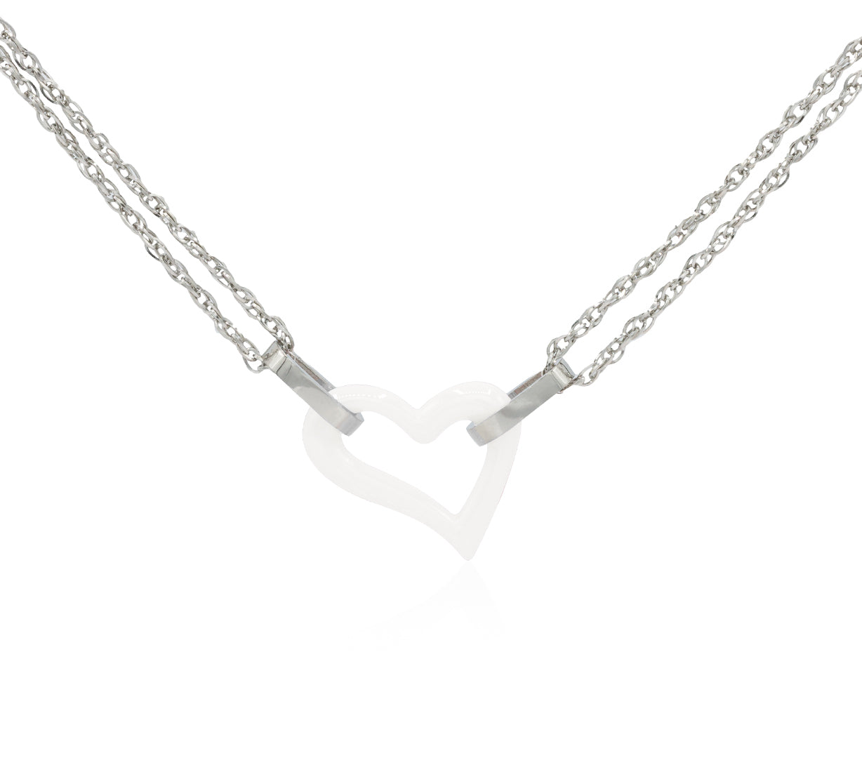 Krásný náramek s motivem moderního srdíčka z keramiky NM0786-0101