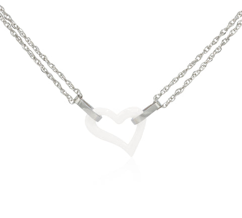 Krásný náramek s motivem moderního srdíčka z keramiky NM0786-0101