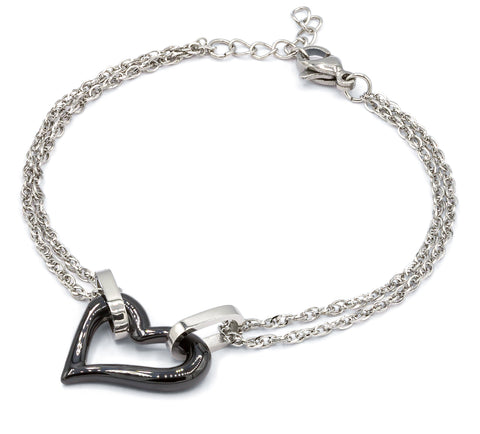 Krásný náramek s motivem moderního srdíčka z keramiky NM0786-0106