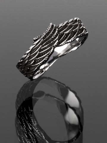 Exkluzivní prstýnek z chirurgické oceli s motivem andělských křídel PR0192-015502