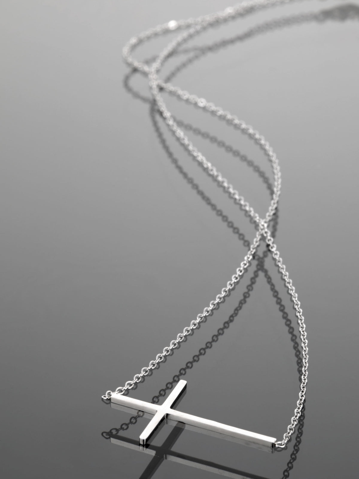 Ocelový náhrdelník kříž horizontální NK0616-0107