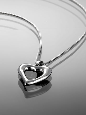 Masivní ocelový náhrdelník ve tvaru srdce NK0640-0107