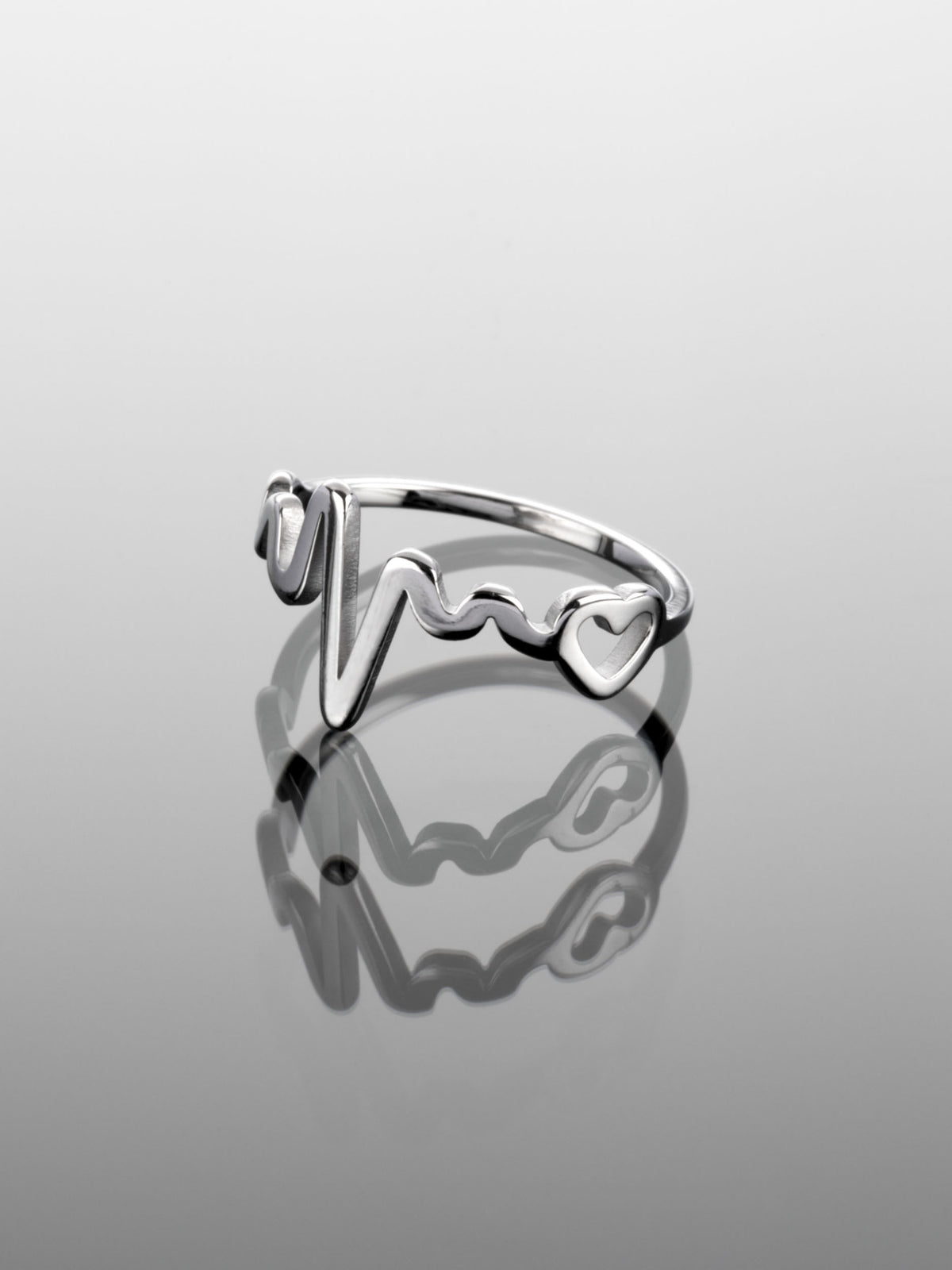 Luxusní prstýnek z chirurgické oceli s motivem tepu  PR0294-015907