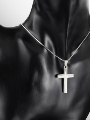 Luxusní masivní přívěsek ve tvaru kříže z chirurgické oceli PK0936-0107