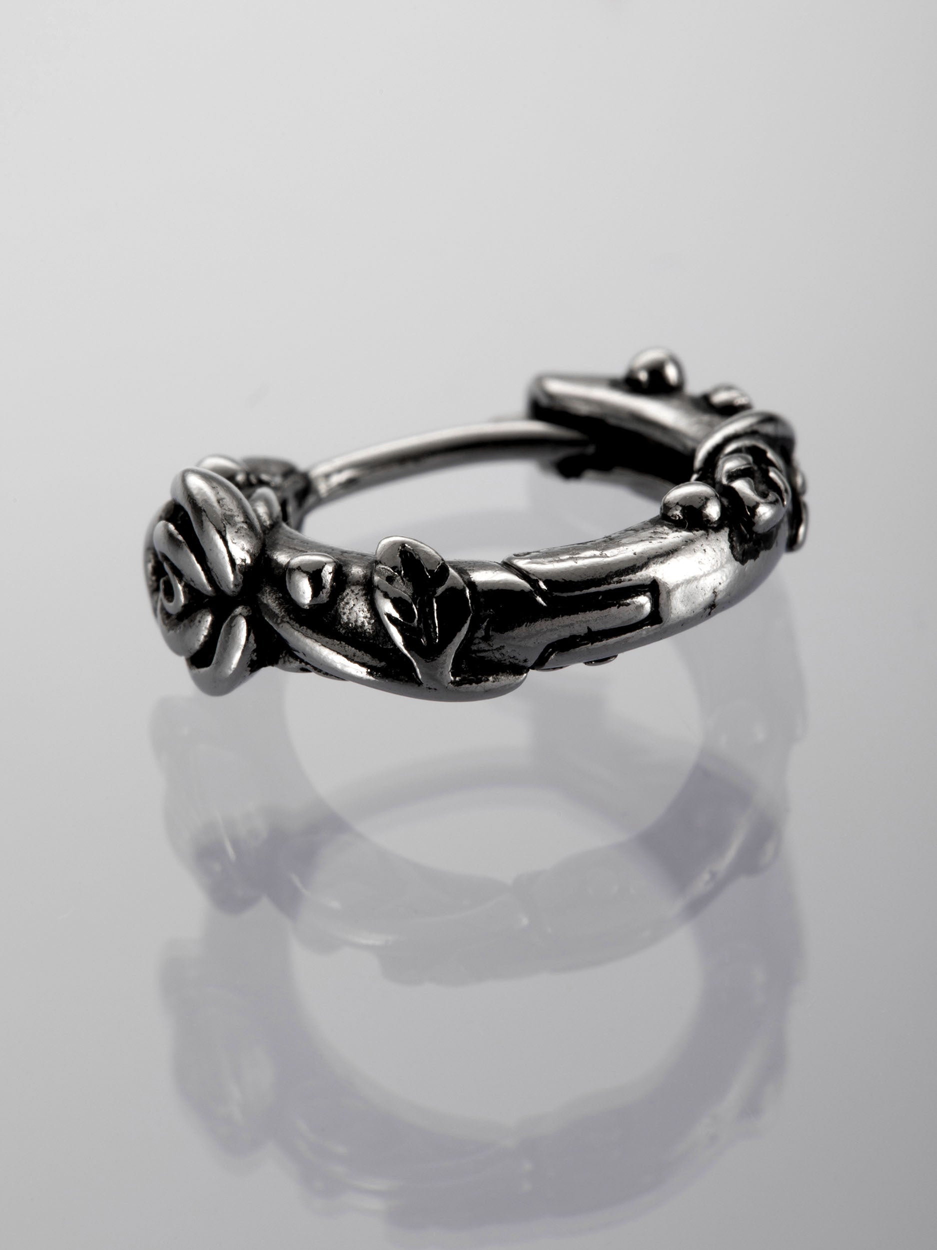 Helix piercing do ucha s motivem růže z chirurgické oceli VB0038-07