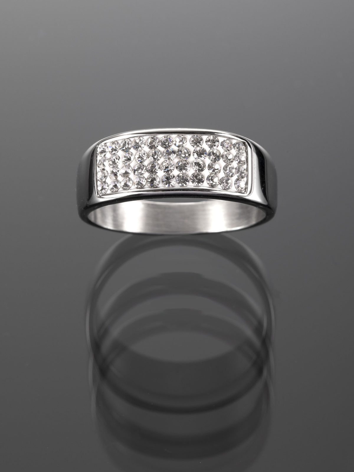 Fashion Icon dámský prsten z chirurgické oceli se zirkony PR0185-016212
