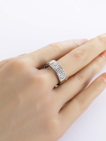 Fashion Icon dámský prsten z chirurgické oceli se zirkony PR0185-016012