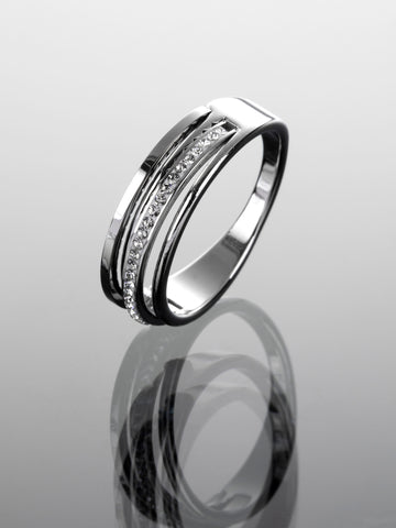 Luxusní prsten z chirurgické oceli PR0339-015507