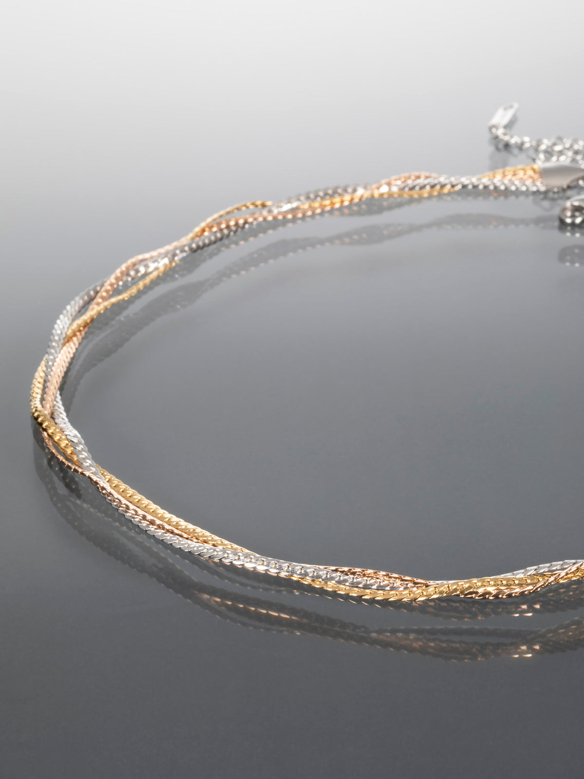 Krásný trojbarevný náhrdelník z chirurgické oceli NK1230-0132