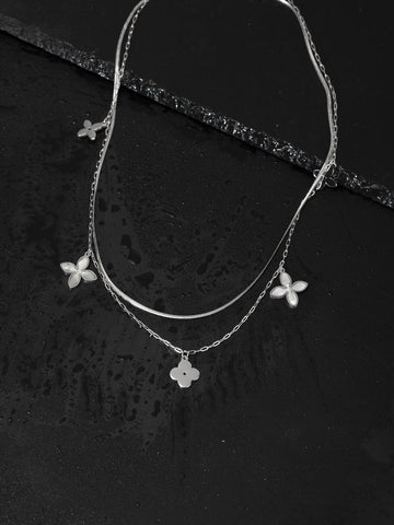 Náhrdelník z chirurgické oceli s ornamenty NK1356-0107