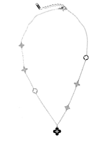 Náhrdelník z chrurgické oceli s ornamenty NK1334-0112