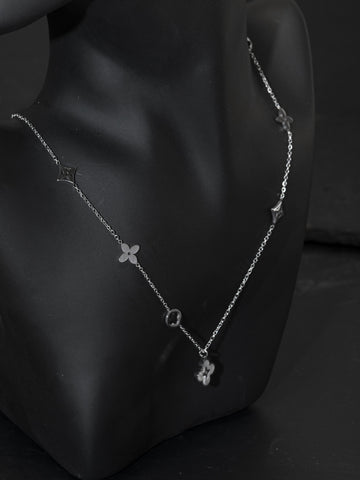 Náhrdelník z chrurgické oceli s ornamenty NK1335-0112