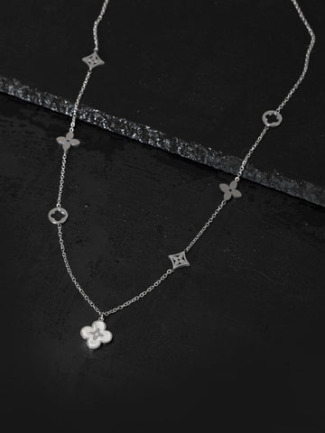 Náhrdelník z chrurgické oceli s ornamenty NK1335-0112