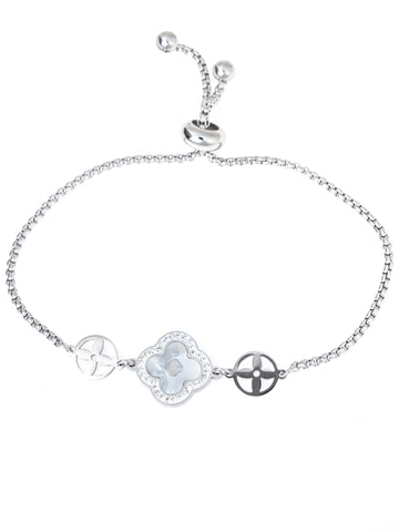 Náramek z chirurgické oceli s ornamenty NM2750-0112