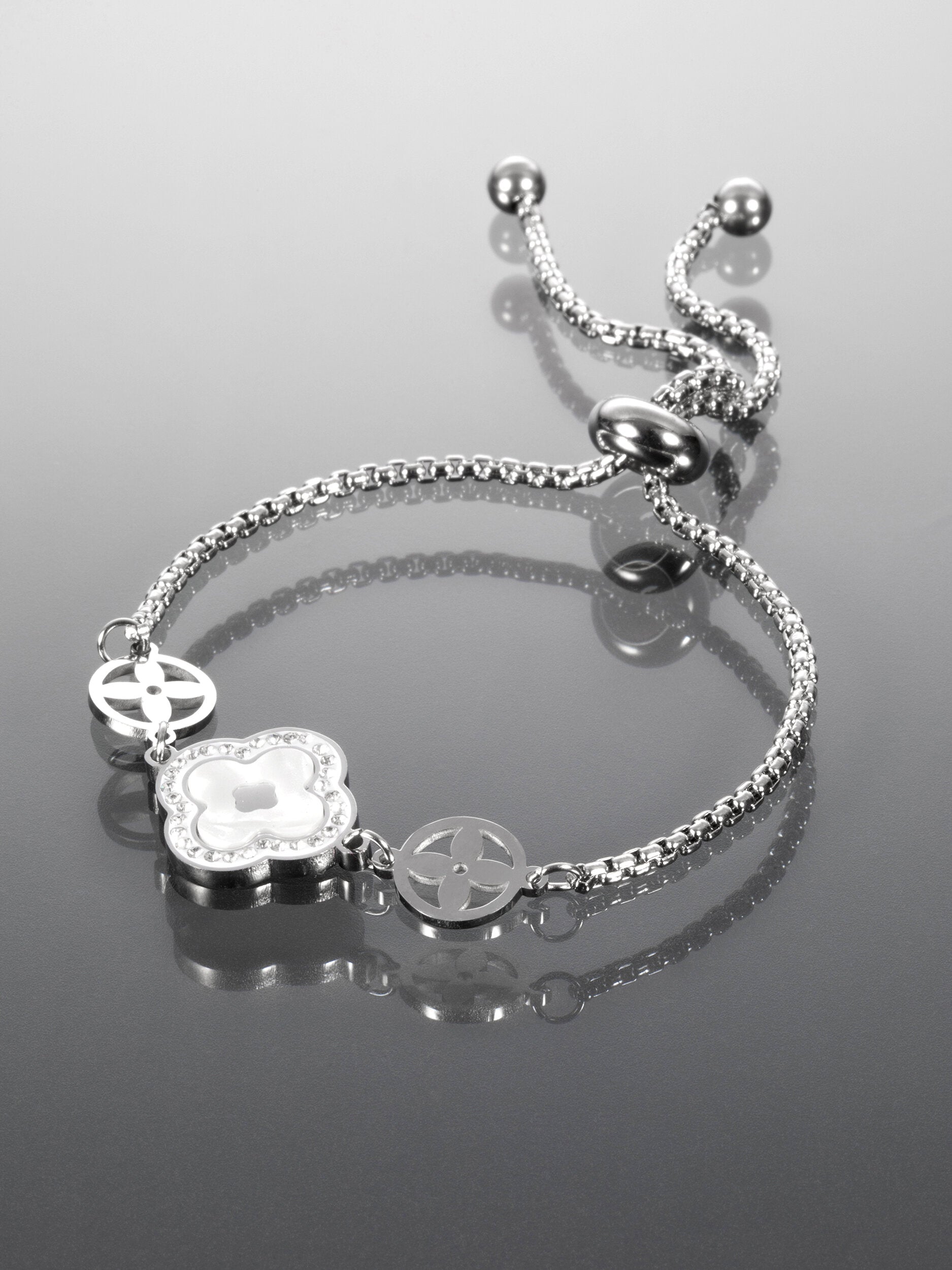 Náramek z chirurgické oceli s ornamenty NM2750-0112