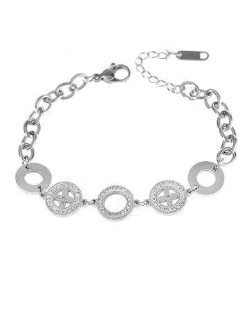 Náramek z chirurgické oceli s ornamenty NM2756-0112